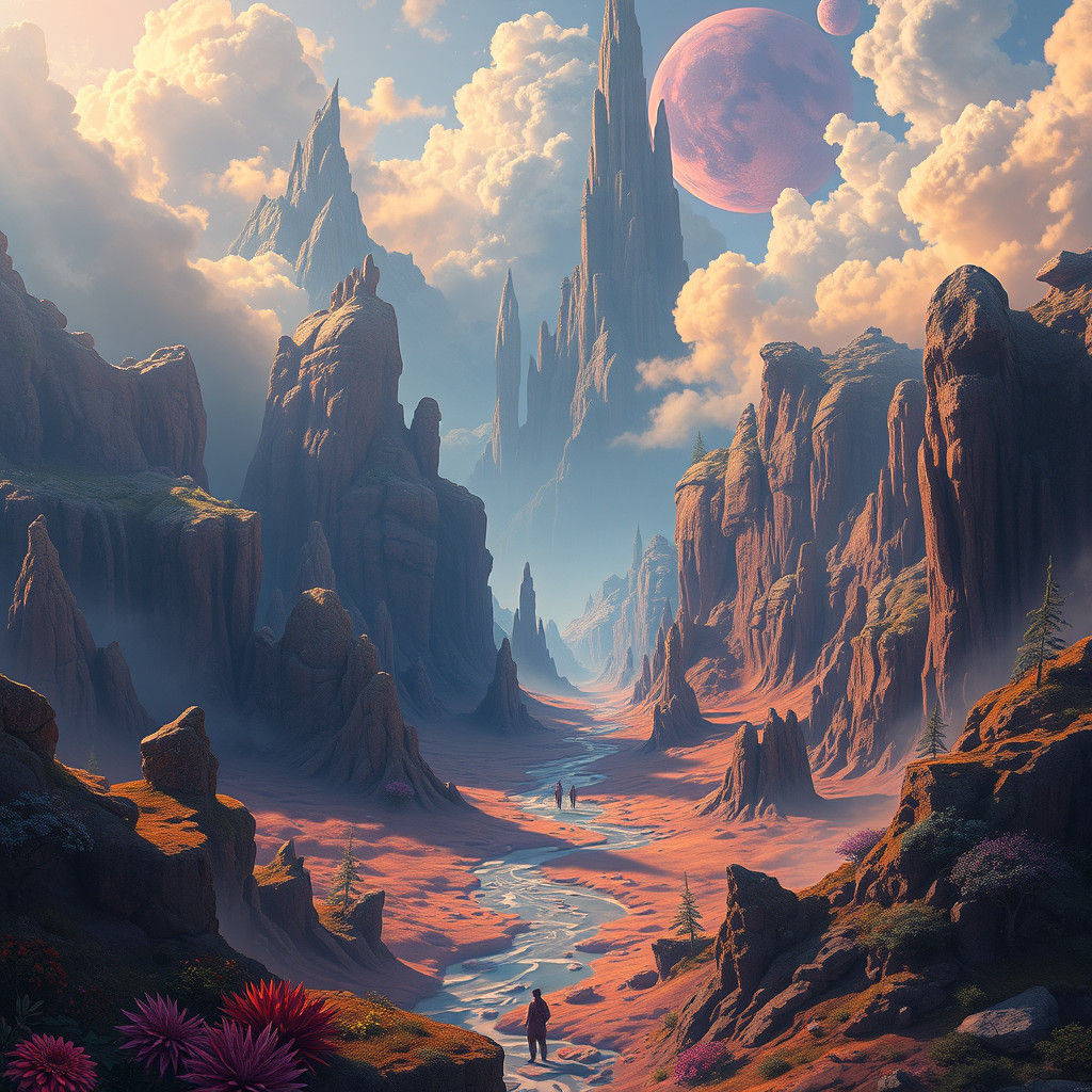 Dreamlike Landscape as Fantasy Concept Art