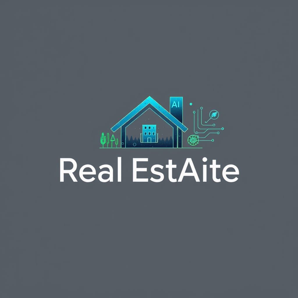 Real EstAIte AI Logo: Modern Tech Design