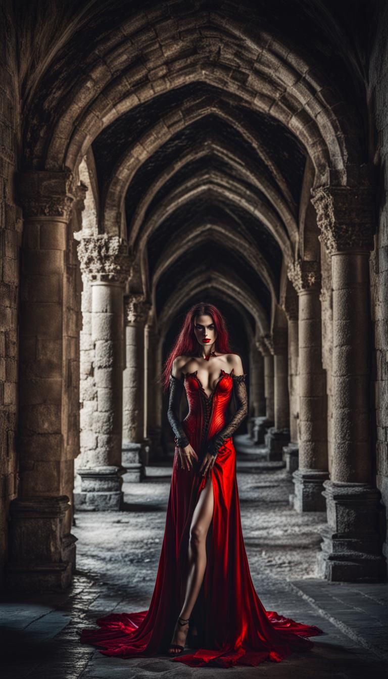 Vampire Queen Goddess in Castle