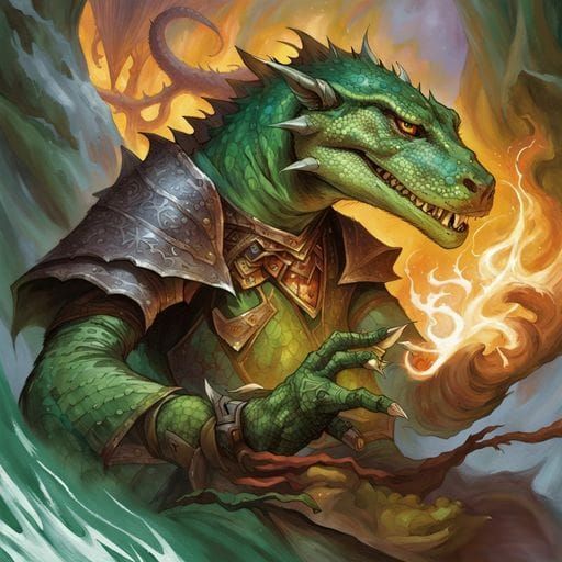 Lizard Wizard: A Whimsical Reptilian Sorcerer
