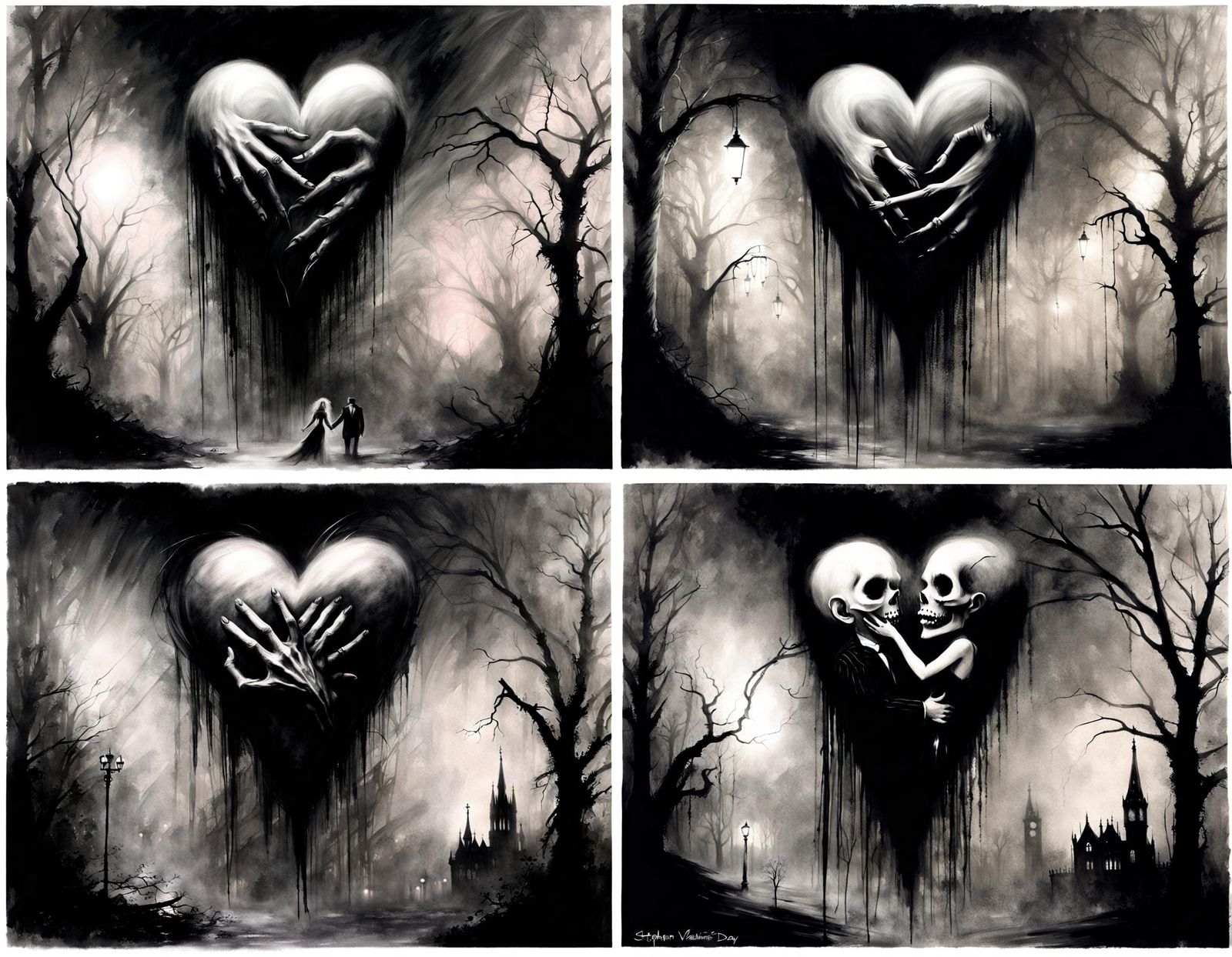 Gothic Valentine's Day Cards