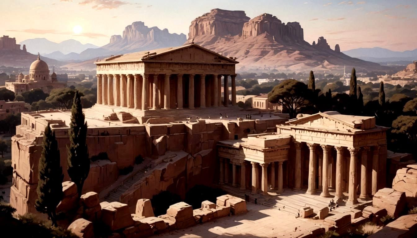 Thebes at Twilight: Ancient Greek Elegance
