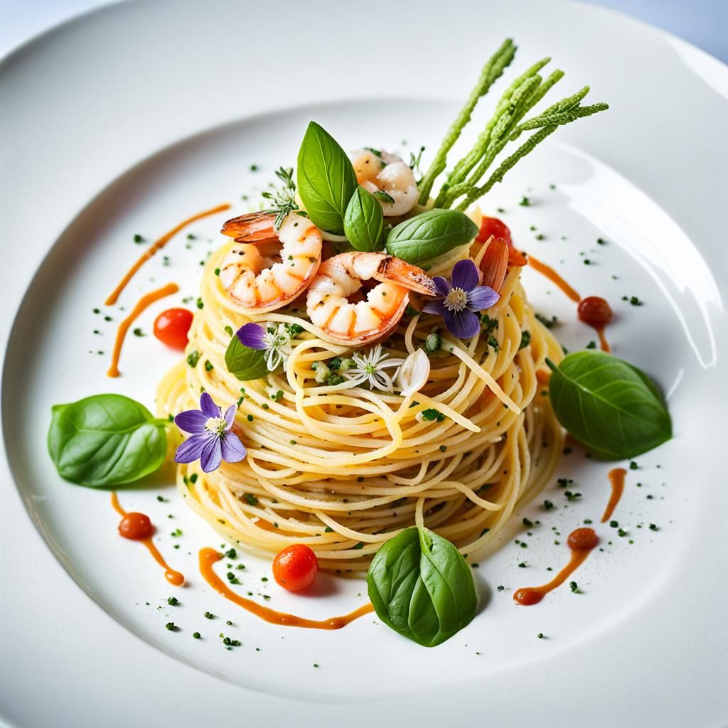 Exquisite Pasta Vongole with Prawns and Herbs