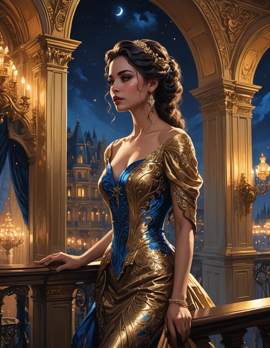 Opulent Ballroom Portrait Inspired by Lois van Baarle