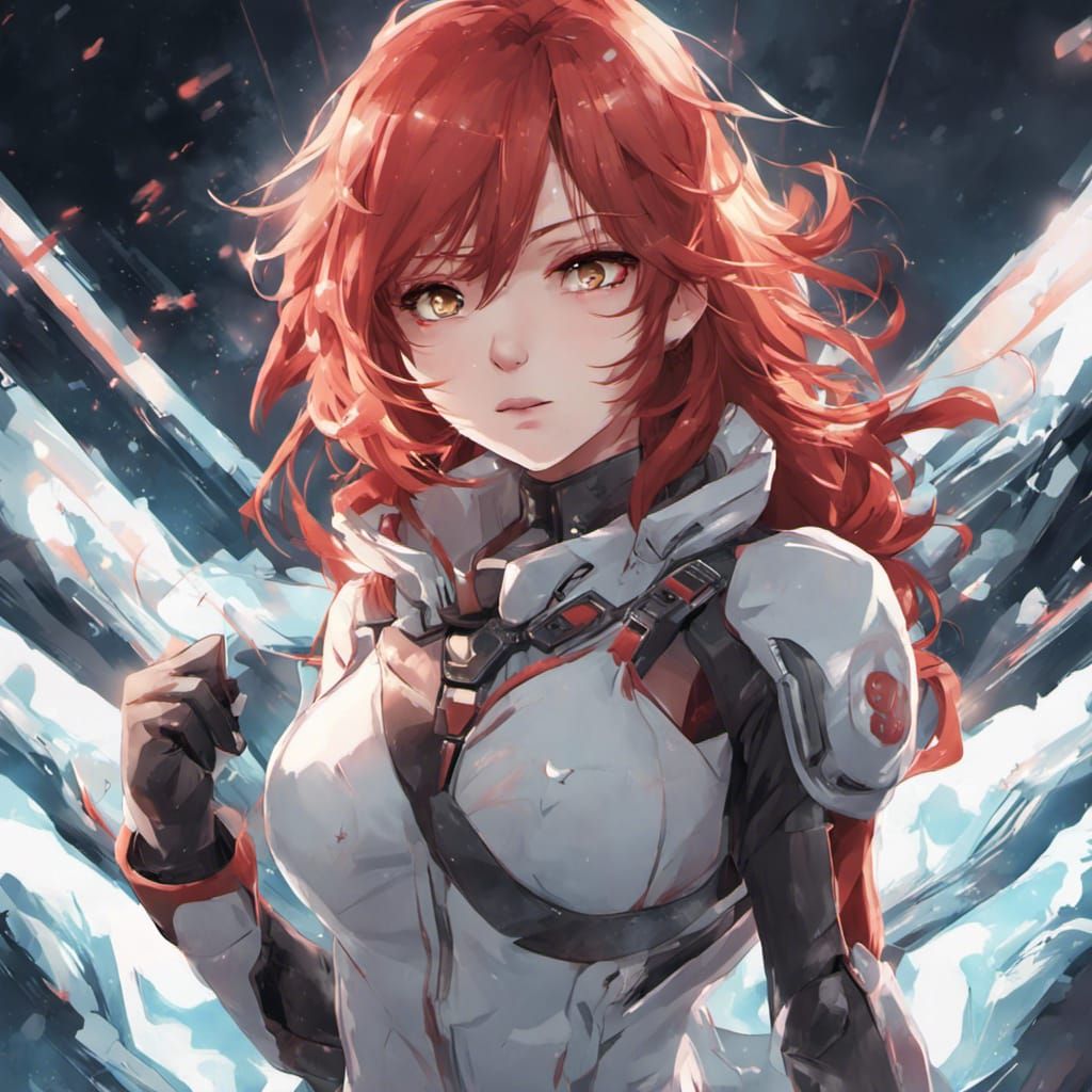 Anime Angel Girl in Sci-Fi Outfit