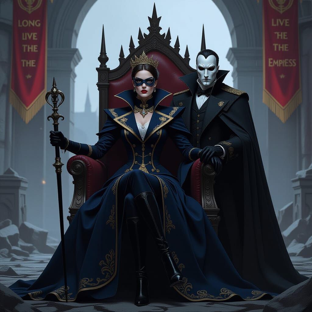 Emily Kaldwin: Empress Enthroned in Gothic Noir