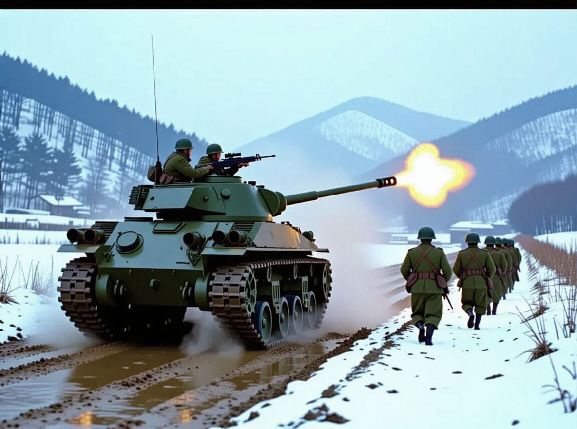 Korean War: South Korean Tank Assault on Bunker