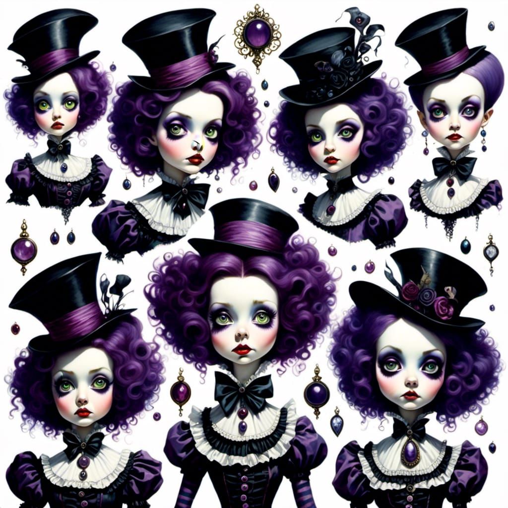 Gothic Alice in Wonderland Character Concept