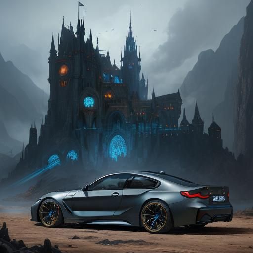 Detailed BMW Matte Painting in Deep Color