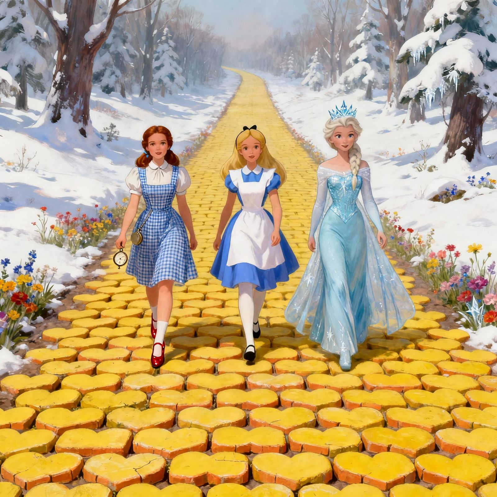 Iconic Heroines Journey on a Yellow Brick Road