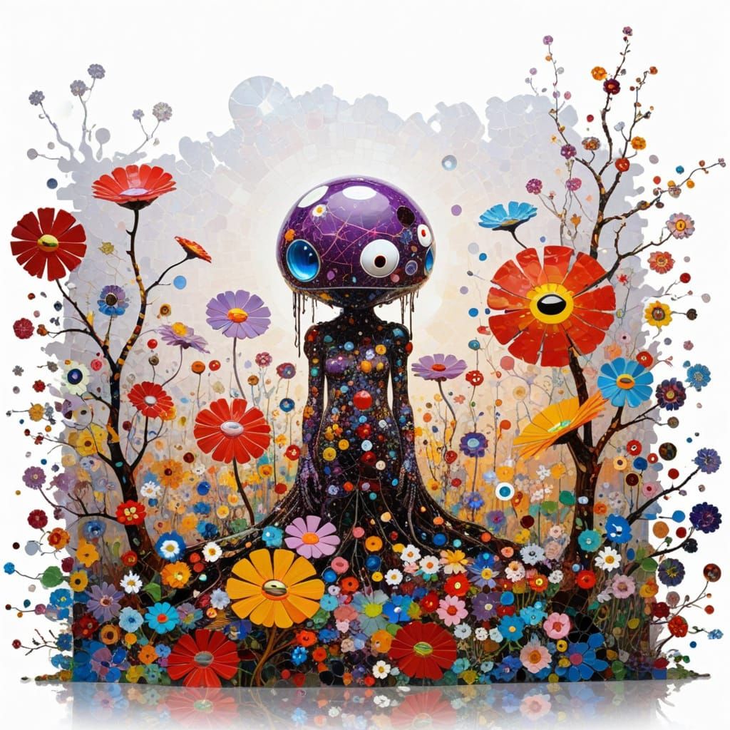 Alien World Under Twin Suns with Bioluminescent Trees