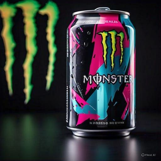 Vibrant Energy Drink Bottle in Neon Colors