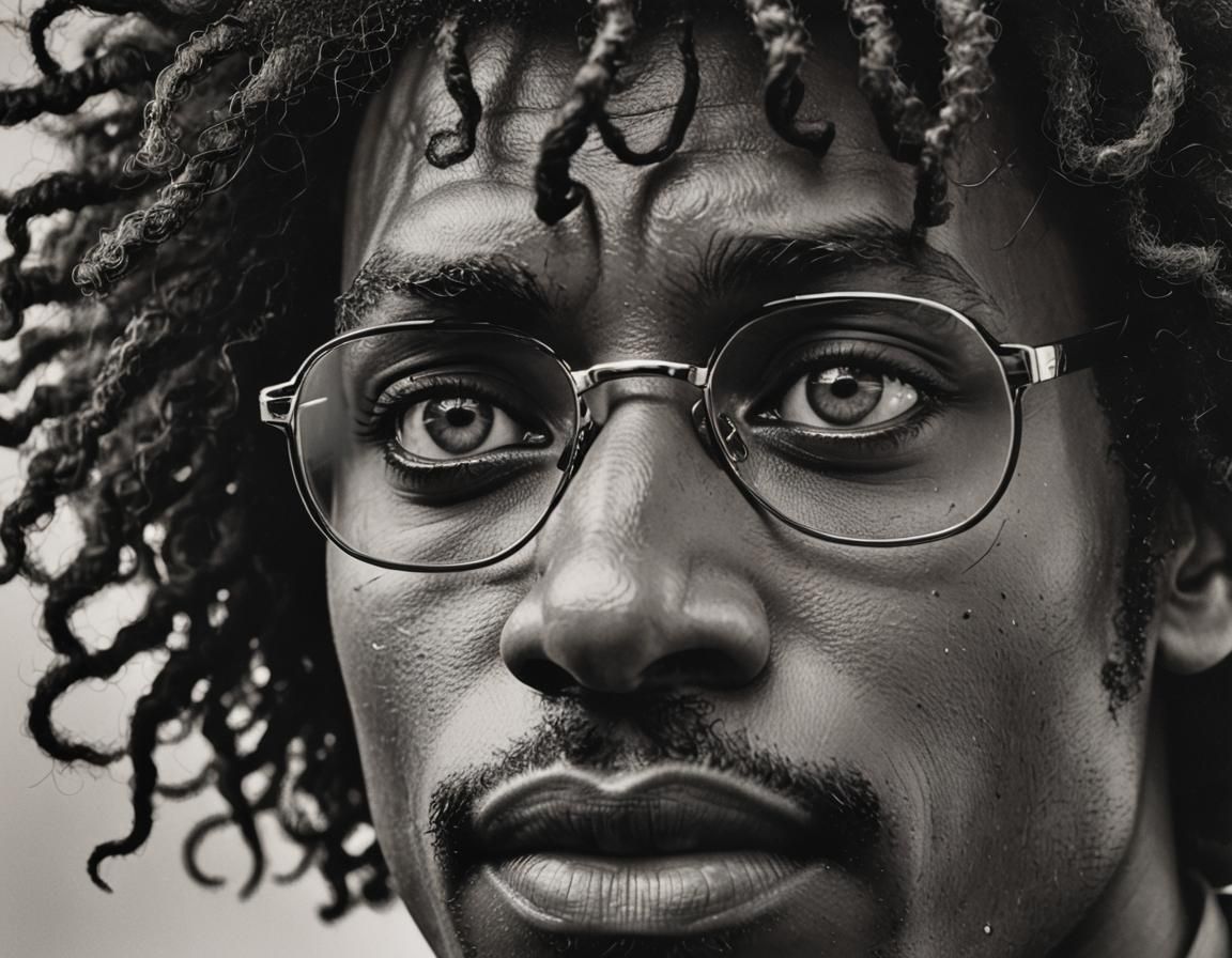 Young Man with Big Hair in Retropop Style