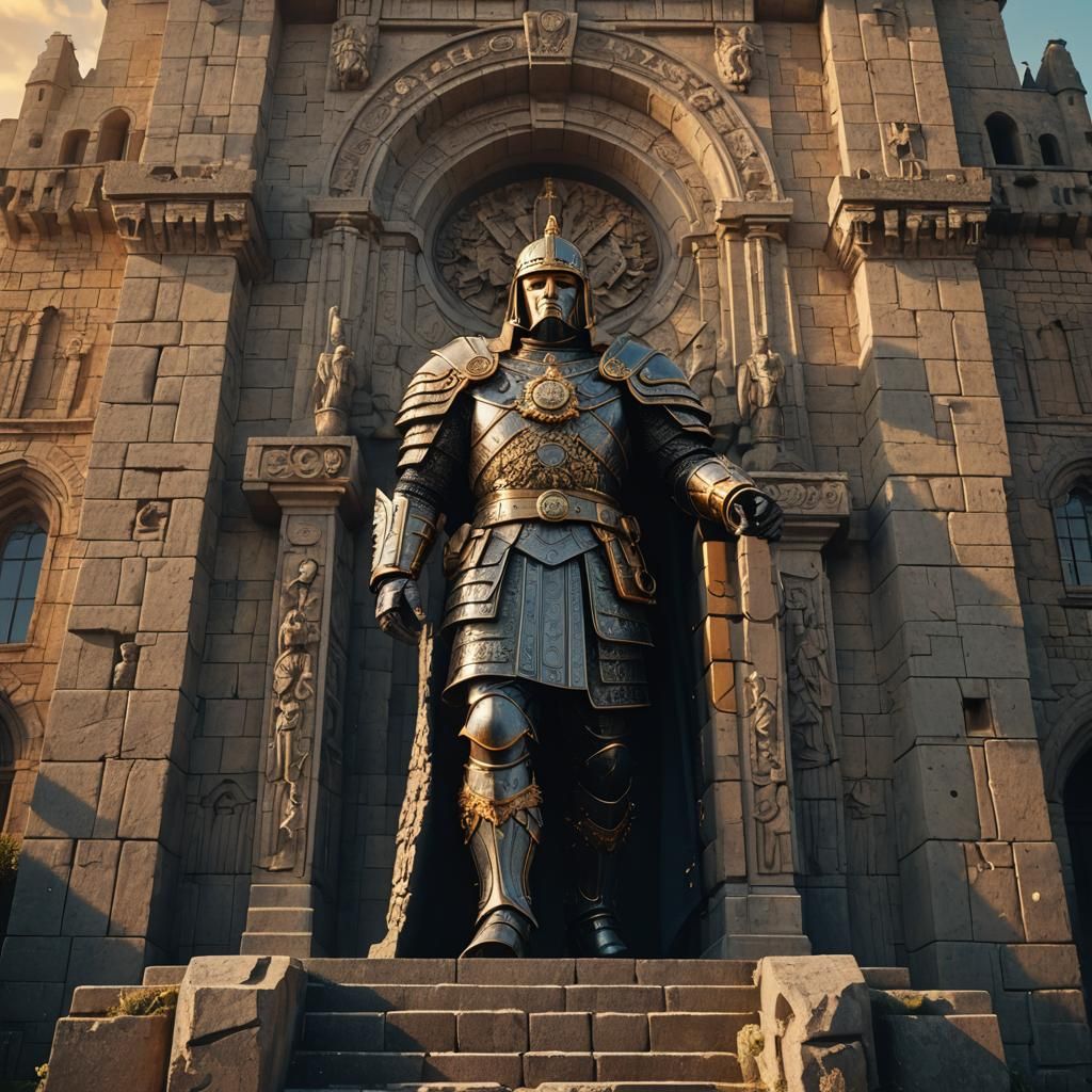 Brutalist Holy Roman Emperor Castle, Fantasy Art