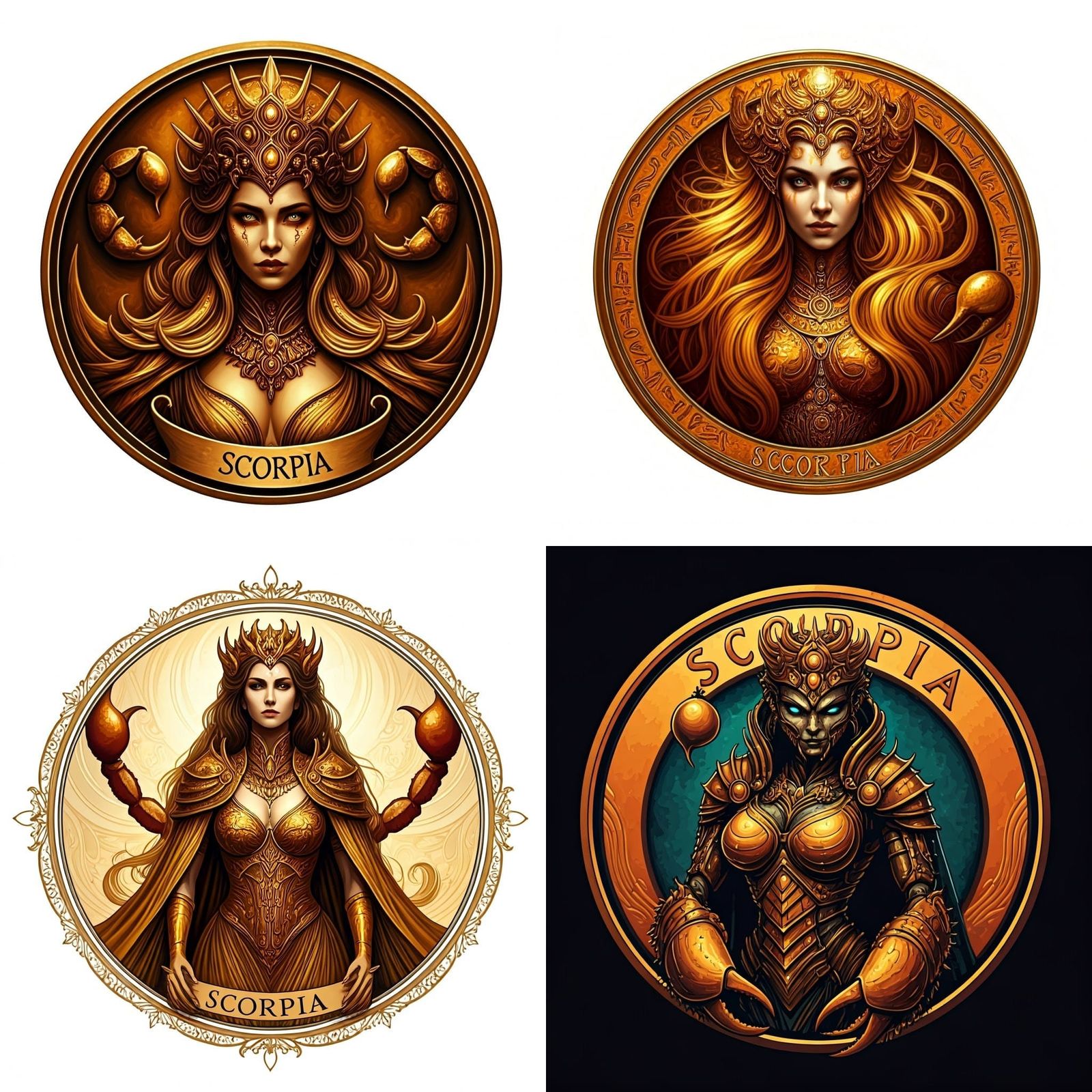 Scorpion Queen Emblem for Wargame Token