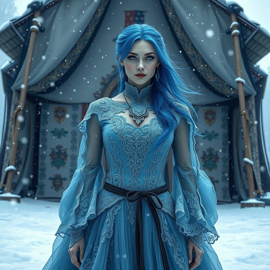 Winter Goddess in Gothic Splendor