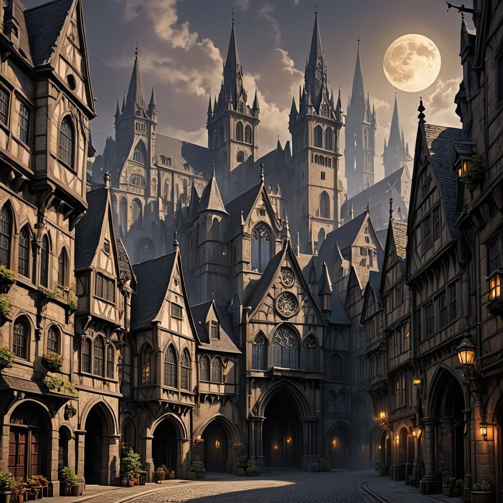 Gothic Town of Ravenwood: Shadows and Whispers