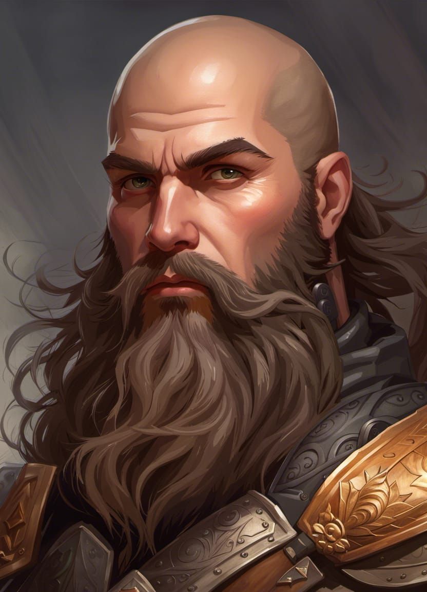 Friendly Fantasy Warrior Portrait with Greatsword