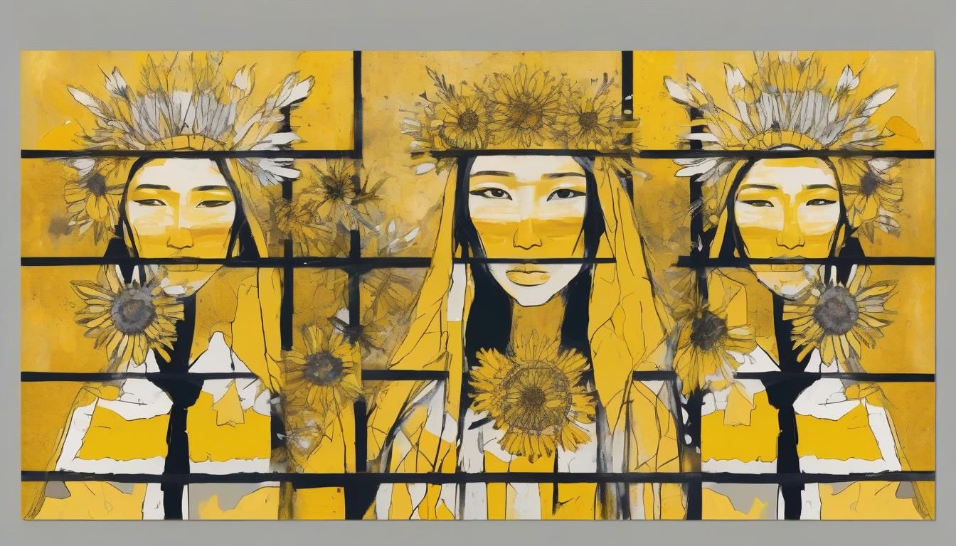 Apsaalooke Woman with Star Crown: Post-Impressionist Portrai...