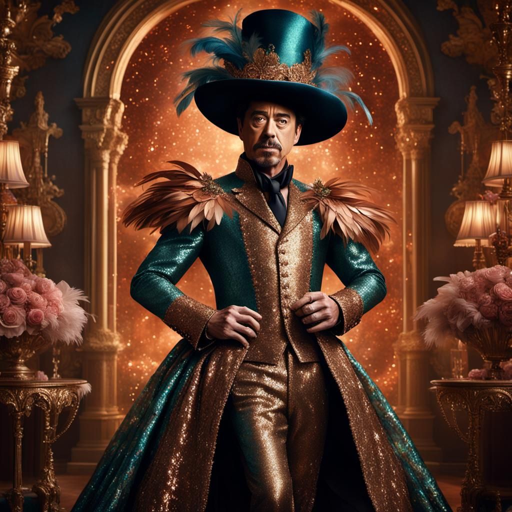 Robert Downey Jr in Drag as Digital Matte Painting