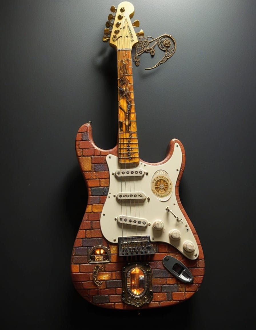 Fender Stratocaster House: Guitar-Shaped Home with Steampunk...