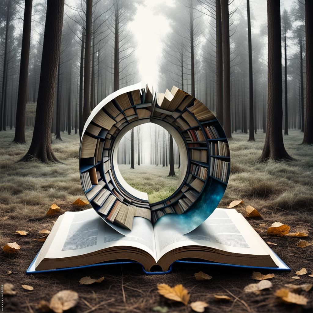 Recursive Book Portal Outdoors