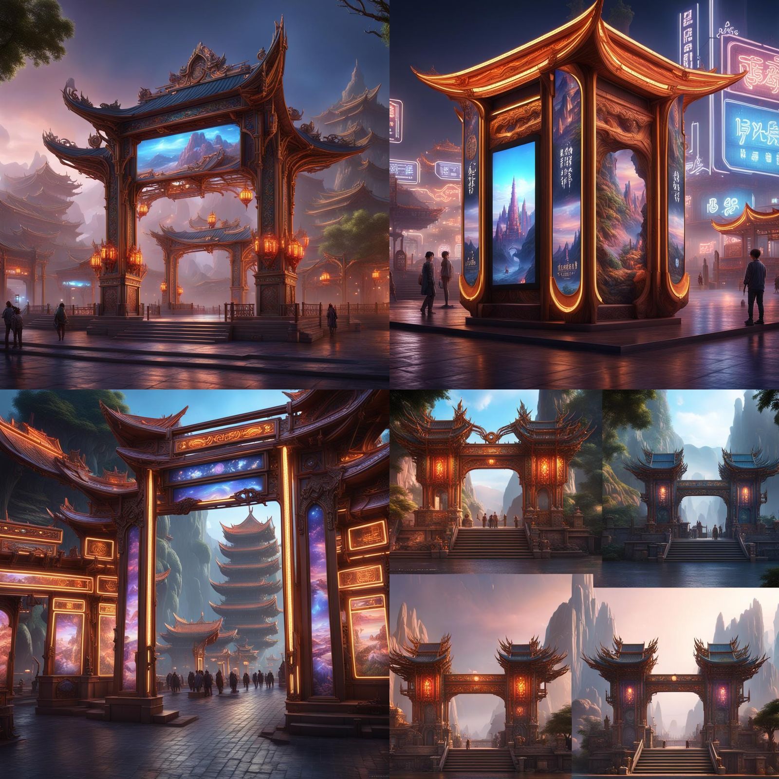 Info Kiosk in DongGuang, China: Fantasy Concept Art