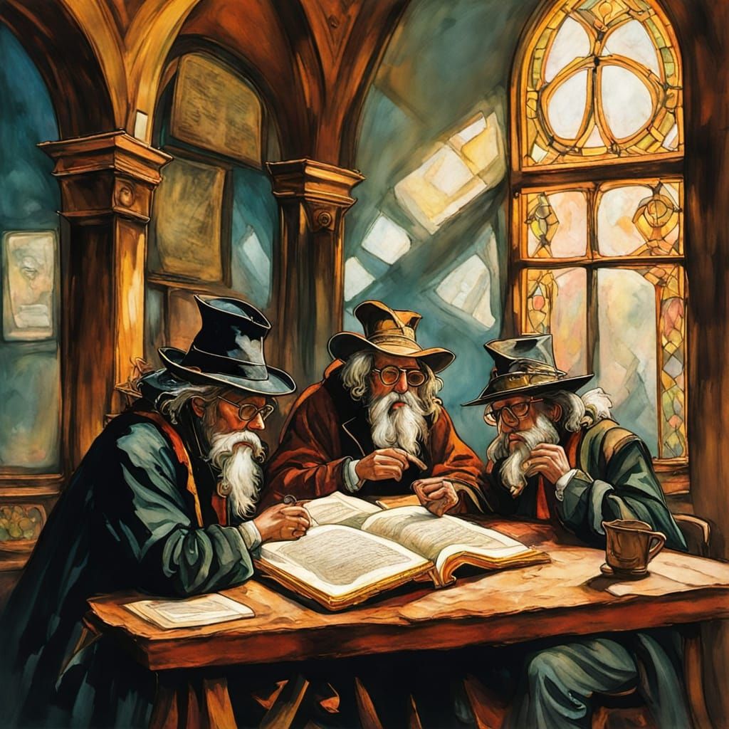 Alien Scholar Studying in Renaissance Style