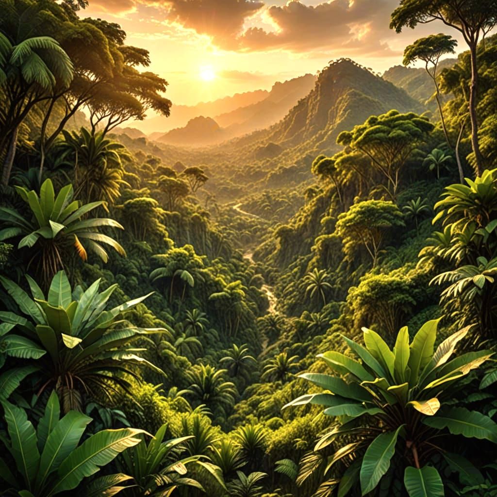 Jungle Meets Desert in Hyperrealistic HDR Cinematic Style