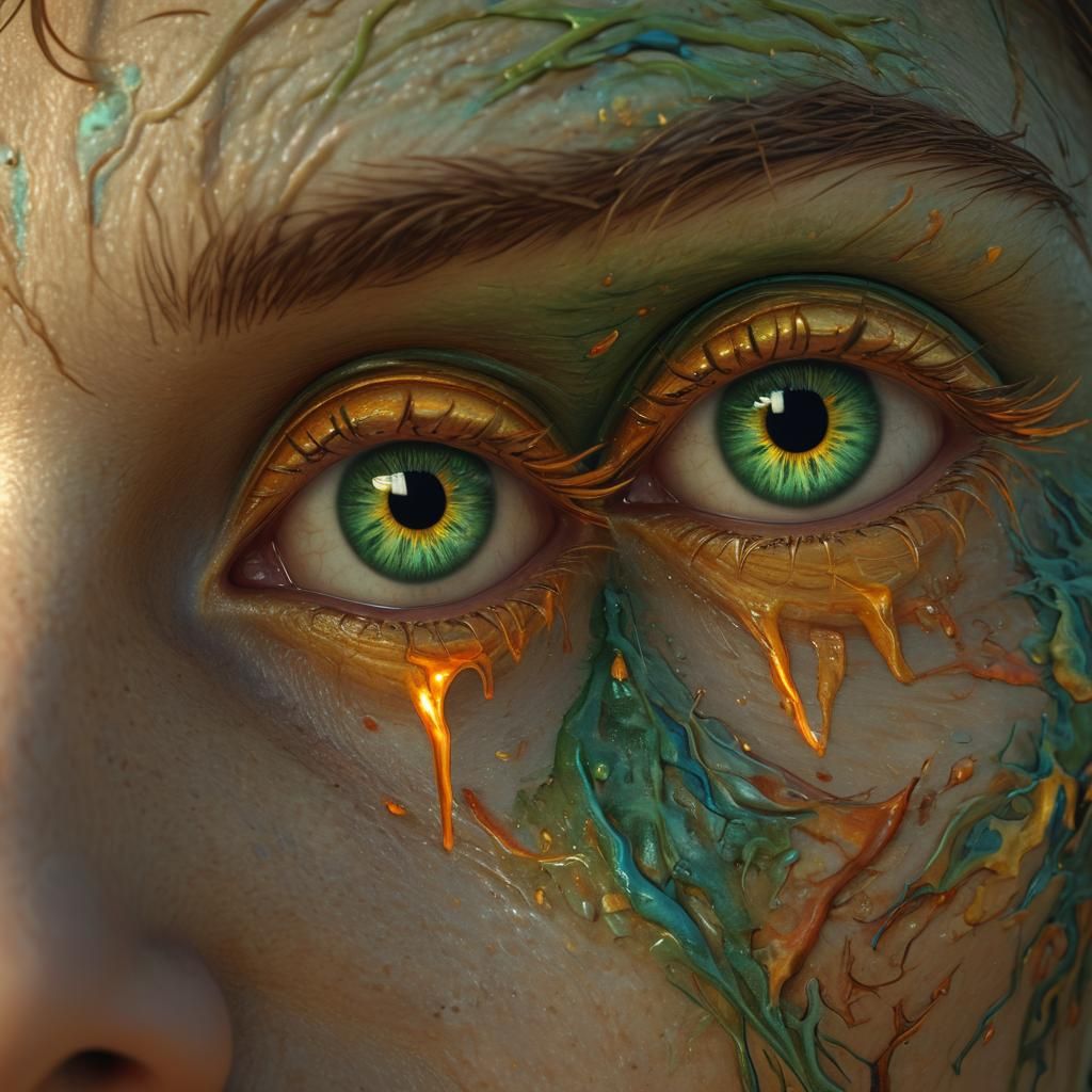 Fiery Gaze: High-Fantasy Eyes in Macro 3D