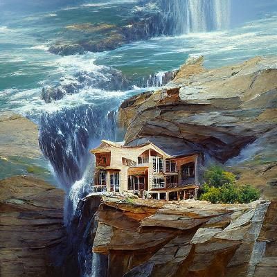 Cliff side mansion