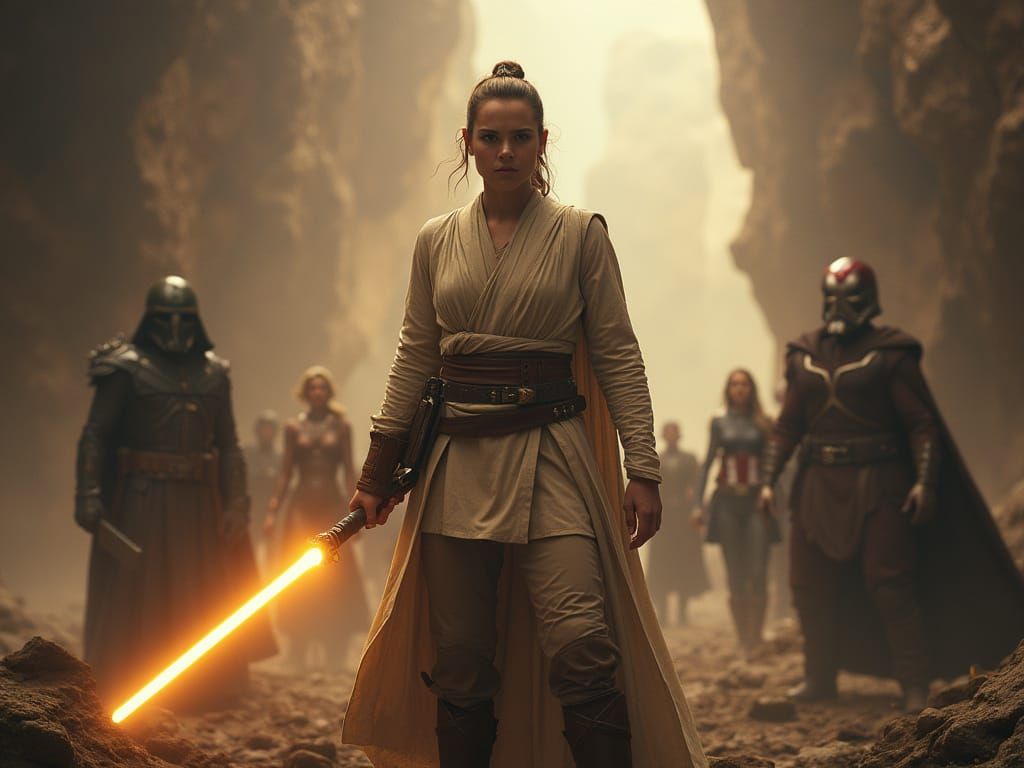 Epic Asgardian Jedi Master Wields Yellow Lightsaber