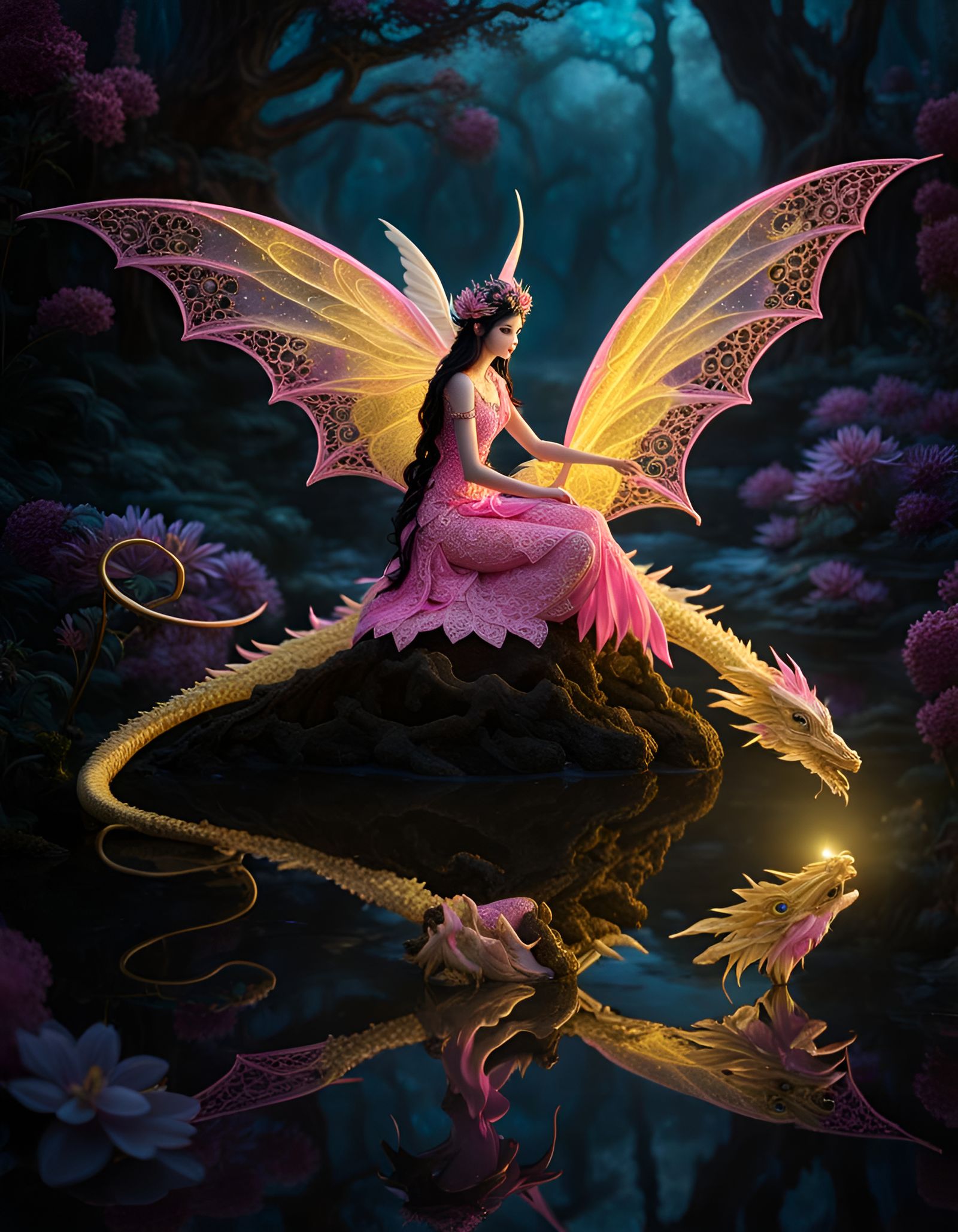 Laced Dragon & Fairy