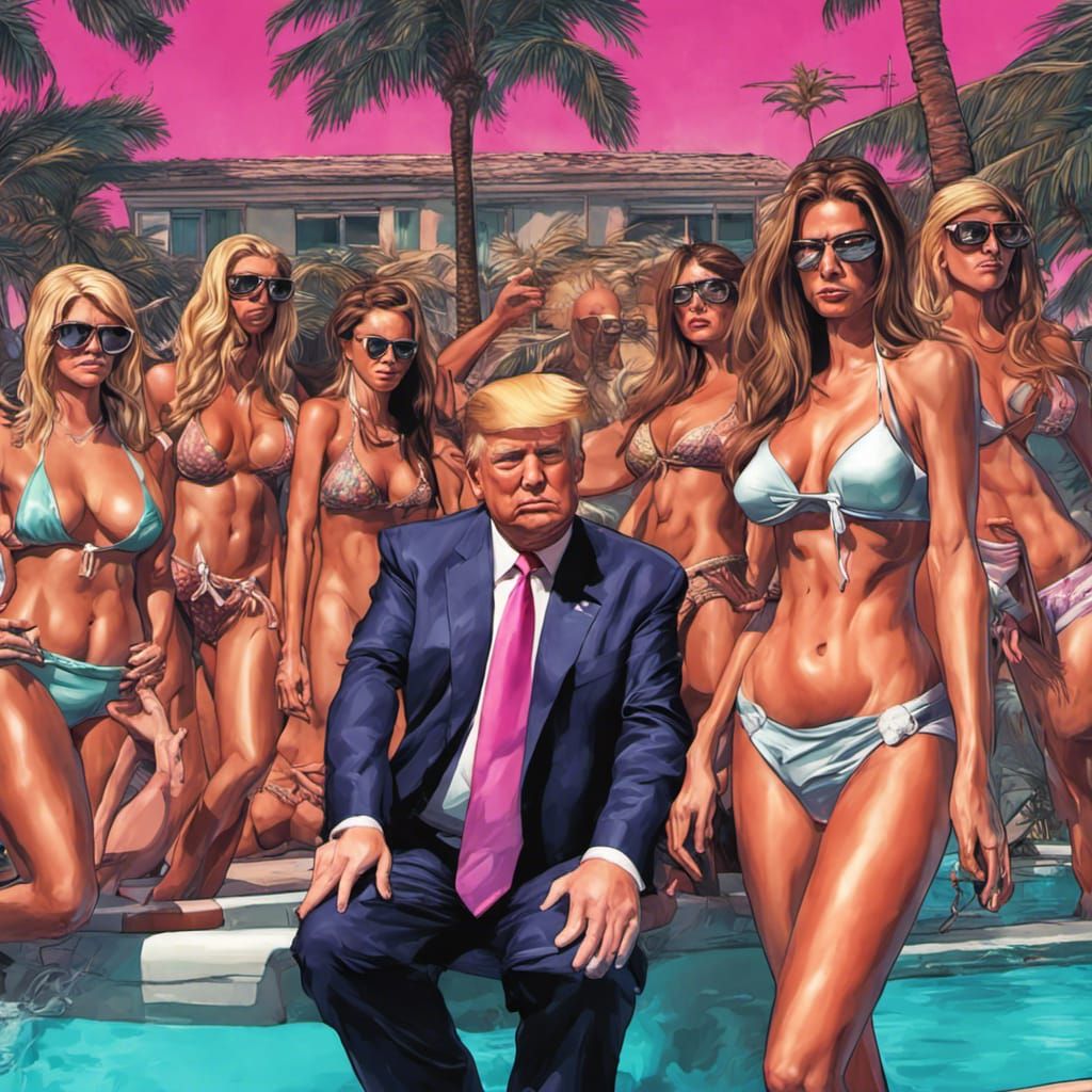 Donald Trump in Vice City Style