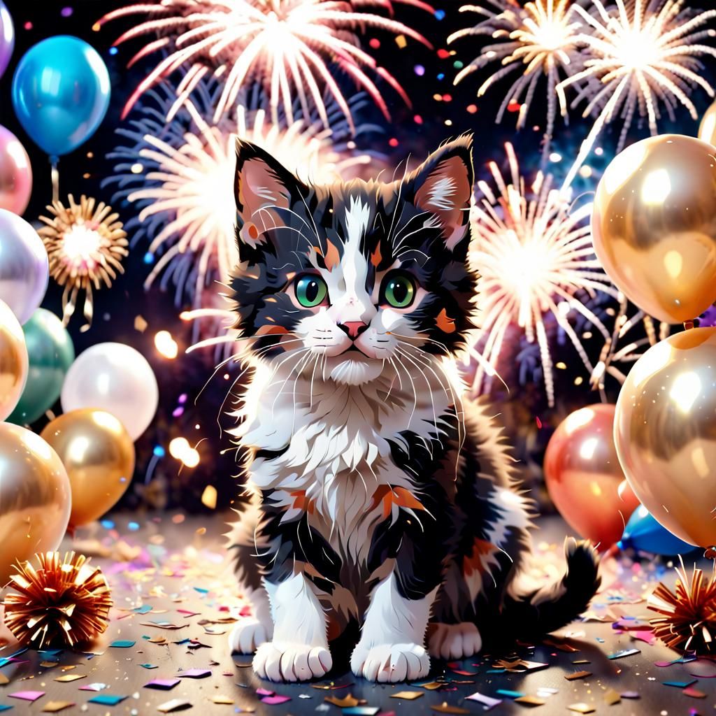 New Year Kitty