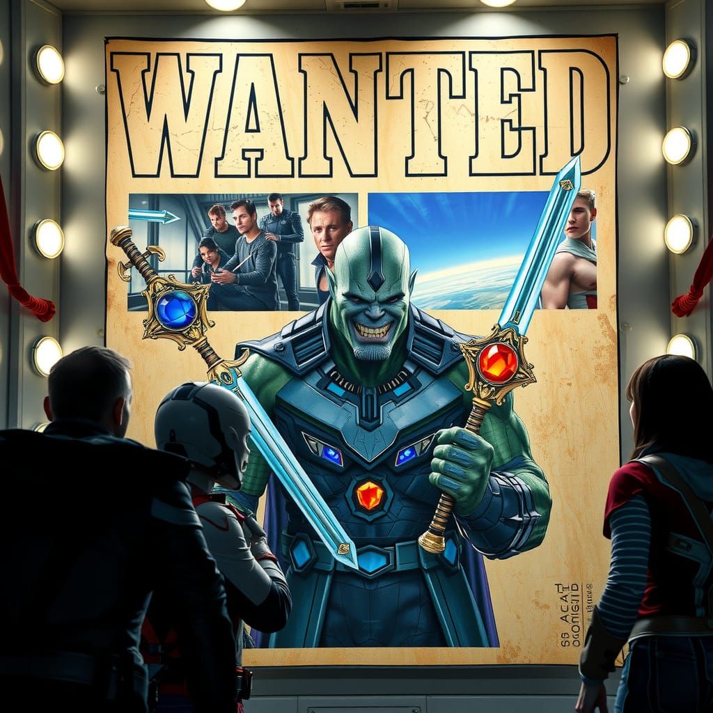 Thanos 'Wanted' Poster in Avengers Spaceship