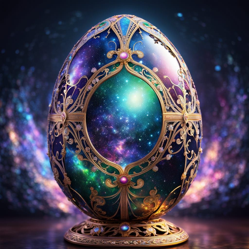 Holographic Cosmic Fabergé Egg Illustration