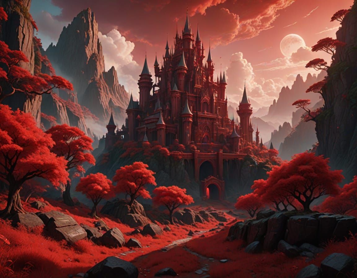 Fantastical Red World Concept Art