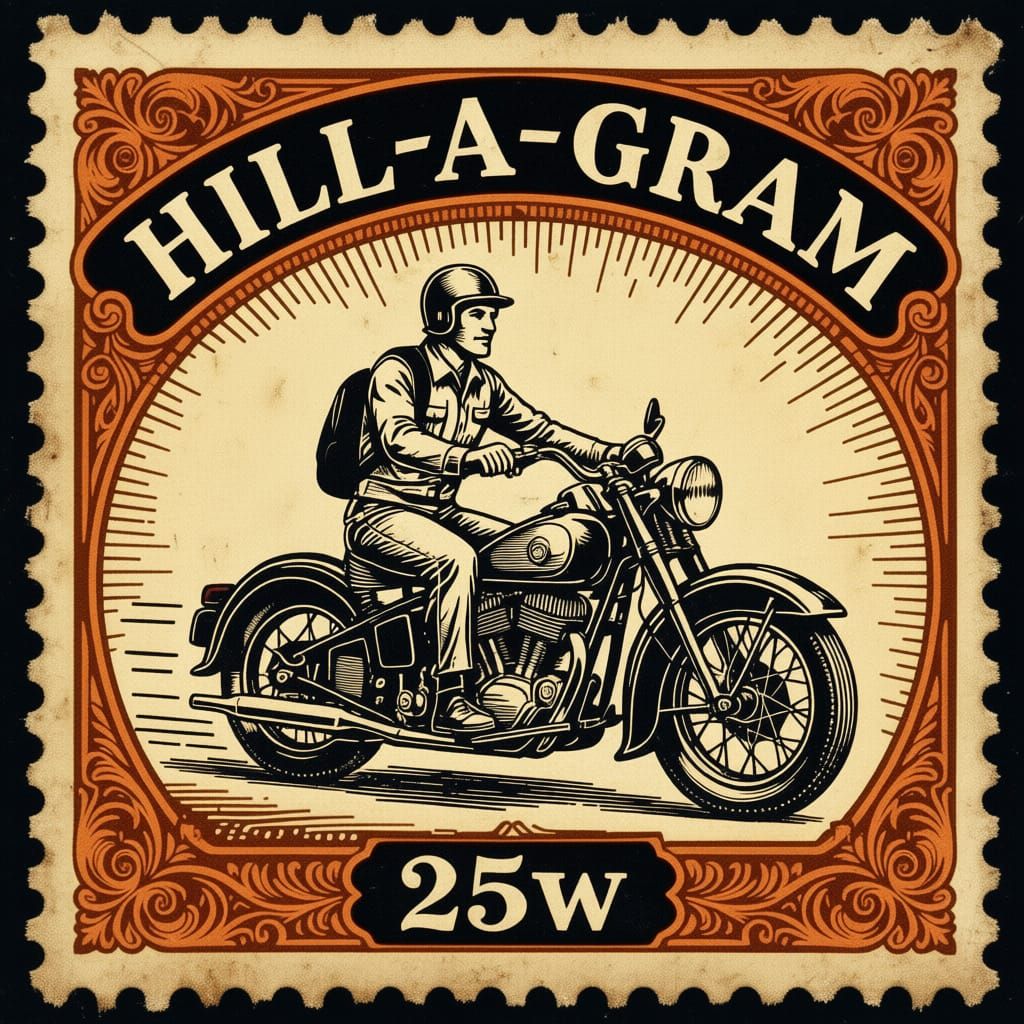 Vintage Stamp with Aged Yellowing and Weathering