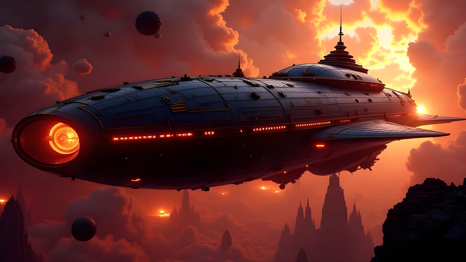 Sci-Fi Kobayashi Maru in Rococo-wave Style