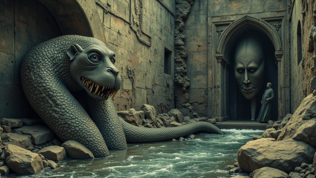 The monsters and the wall