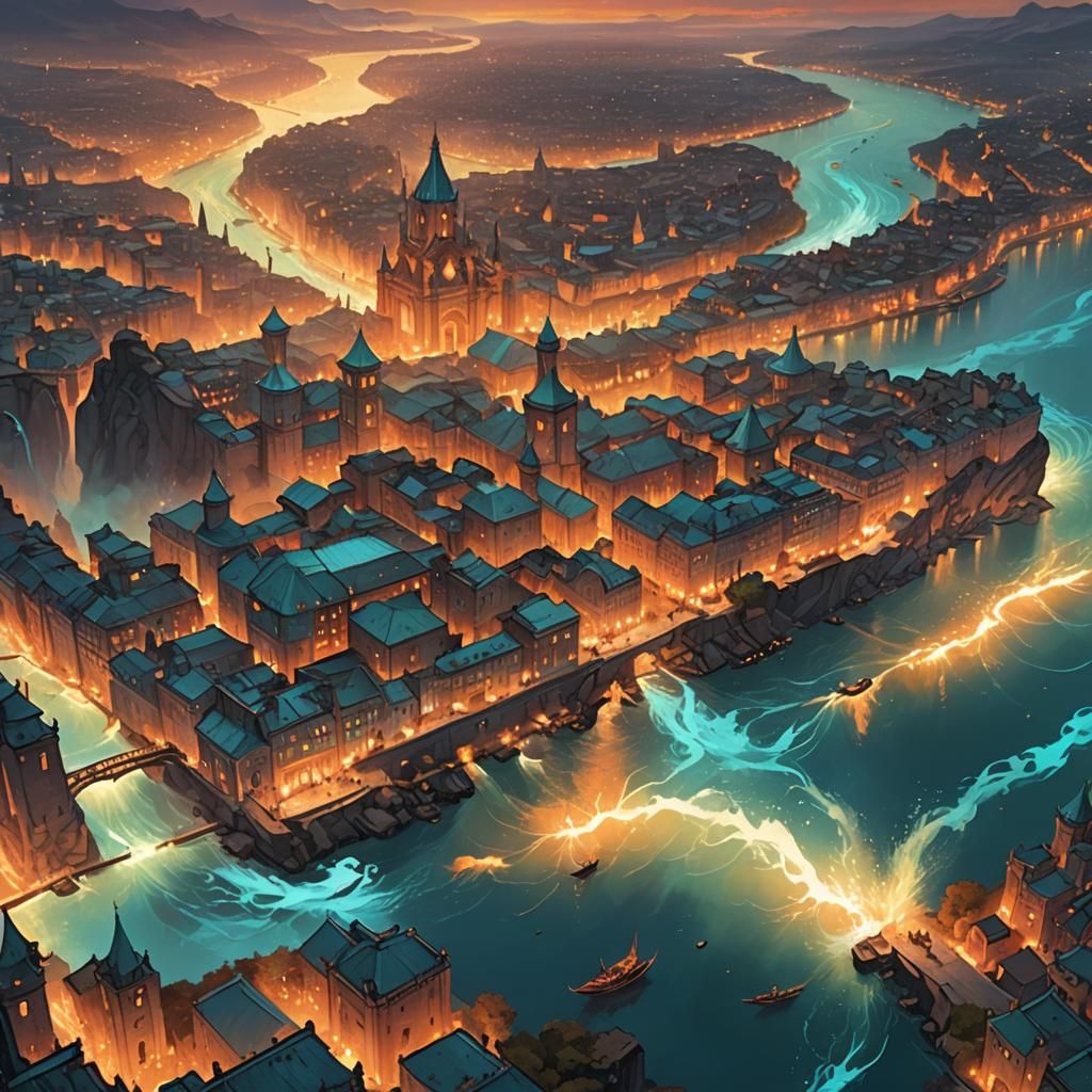 Velaris: City of Light in a Digital Matte Painting