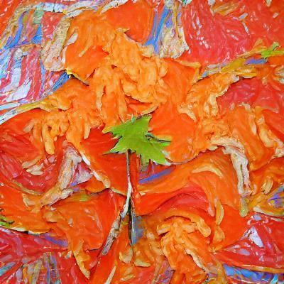 Abstract Maple Tree in Colorful Impasto Style
