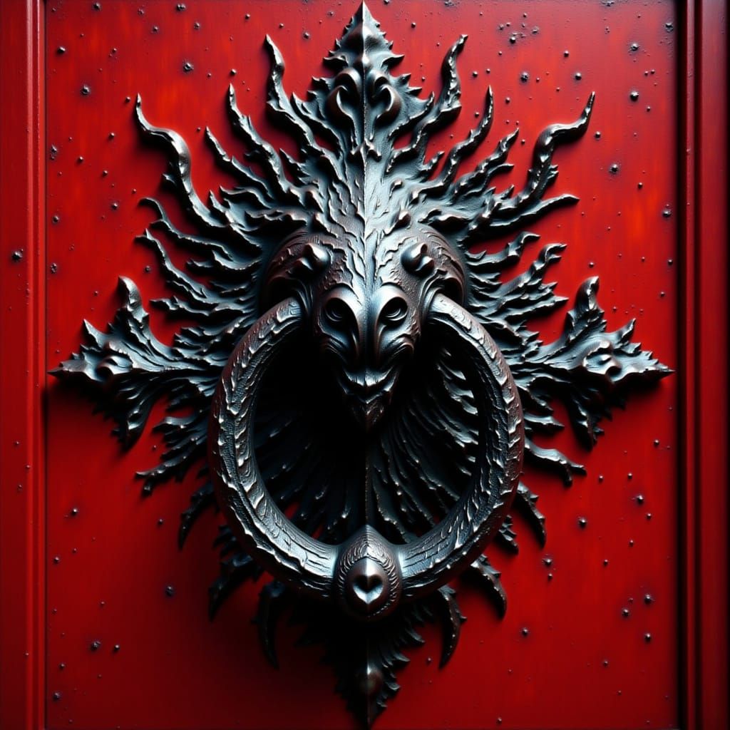 Surreal Doorknocker Transforms: Hand, Gargoyle, Geometry