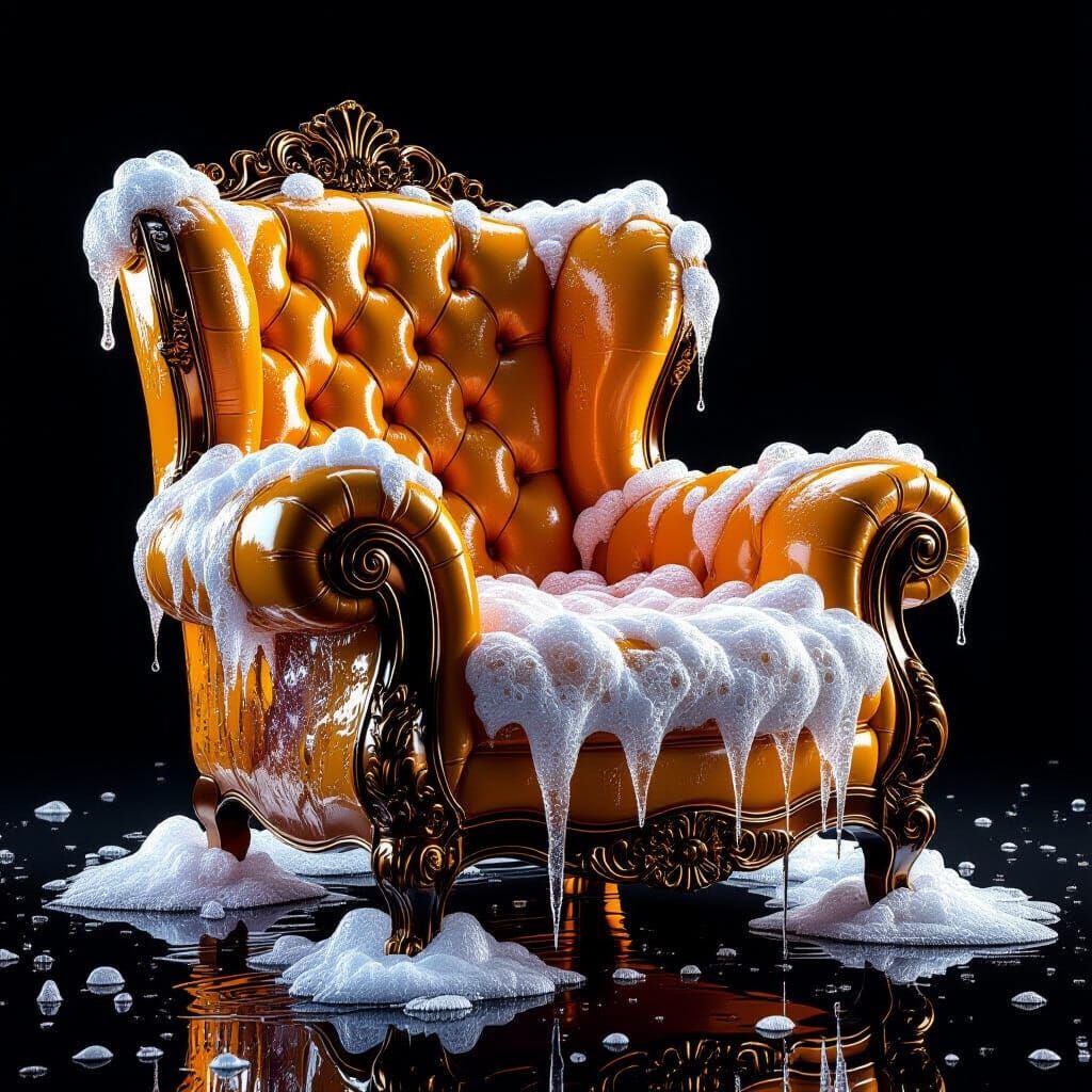 Soda Armchair: A Hyperrealistic Liquid Furniture Design