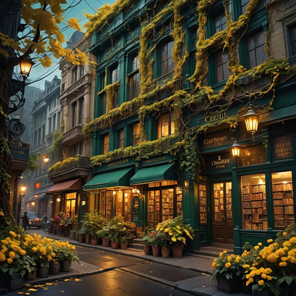Midnight Bookstore: Detailed Matte Painting in Unreal Engine
