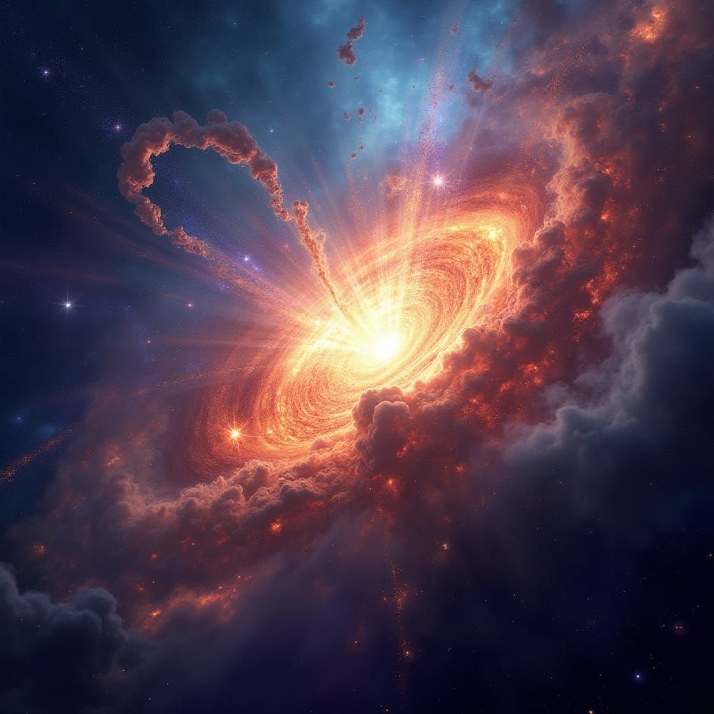 Colossal Supernova Explosion in Deep Space Cosmic Art