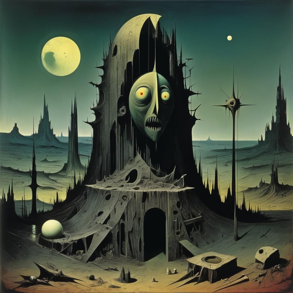 Grimdark Image in Style of Max Ernst