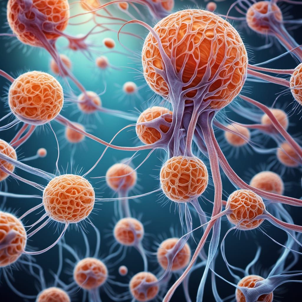 Detailed Microscopic View of Connective Tissue Capsule