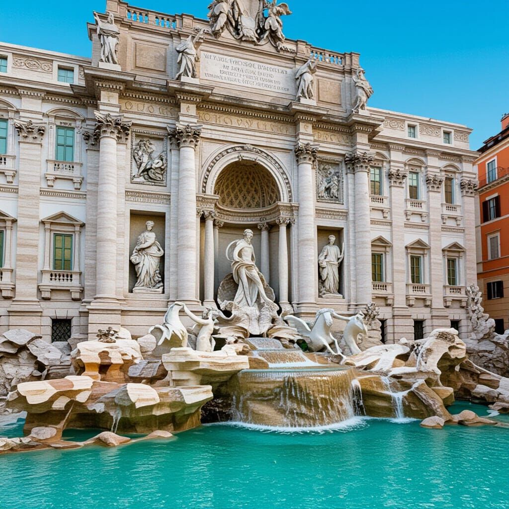 AI Generated Image of the Trevi Fountain